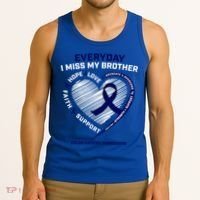 Gifts Loving Memory Gift Brother Colon Cancer Awareness Gift Tank Top thumb 3