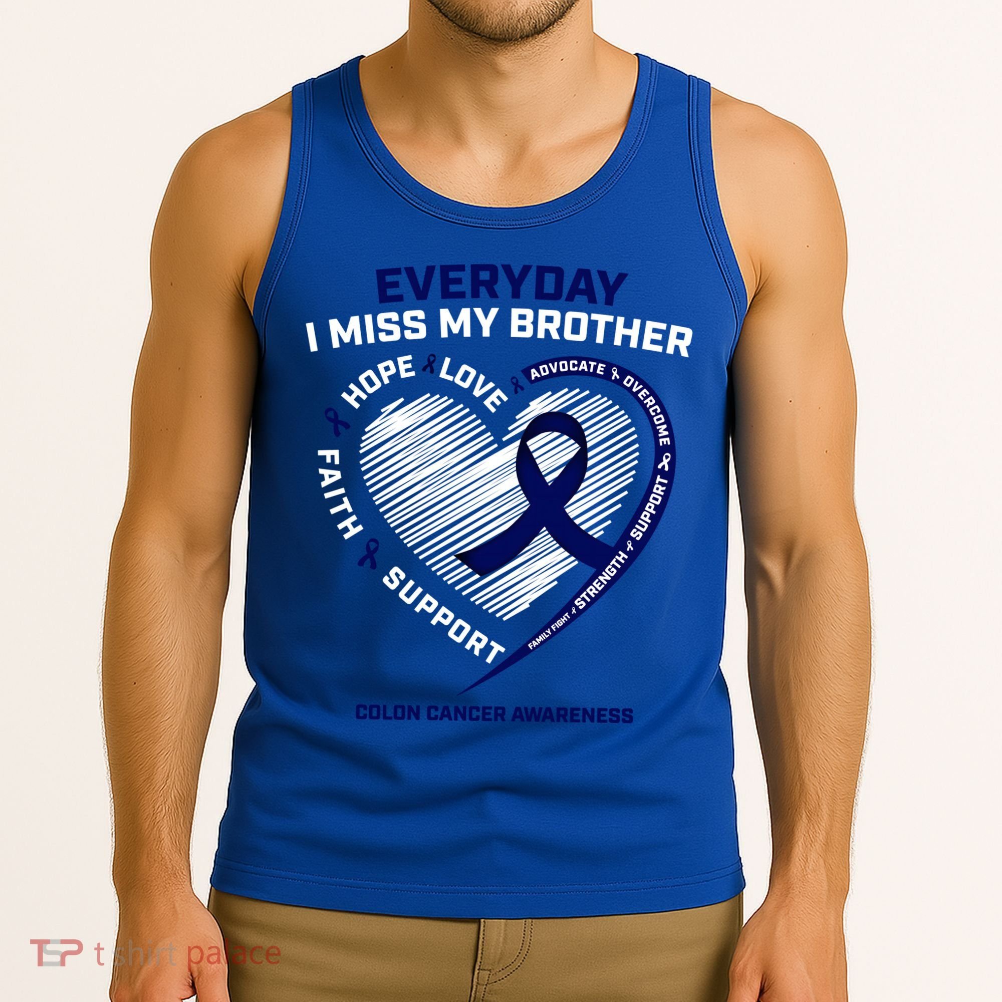 Gifts Loving Memory Gift Brother Colon Cancer Awareness Gift Tank Top