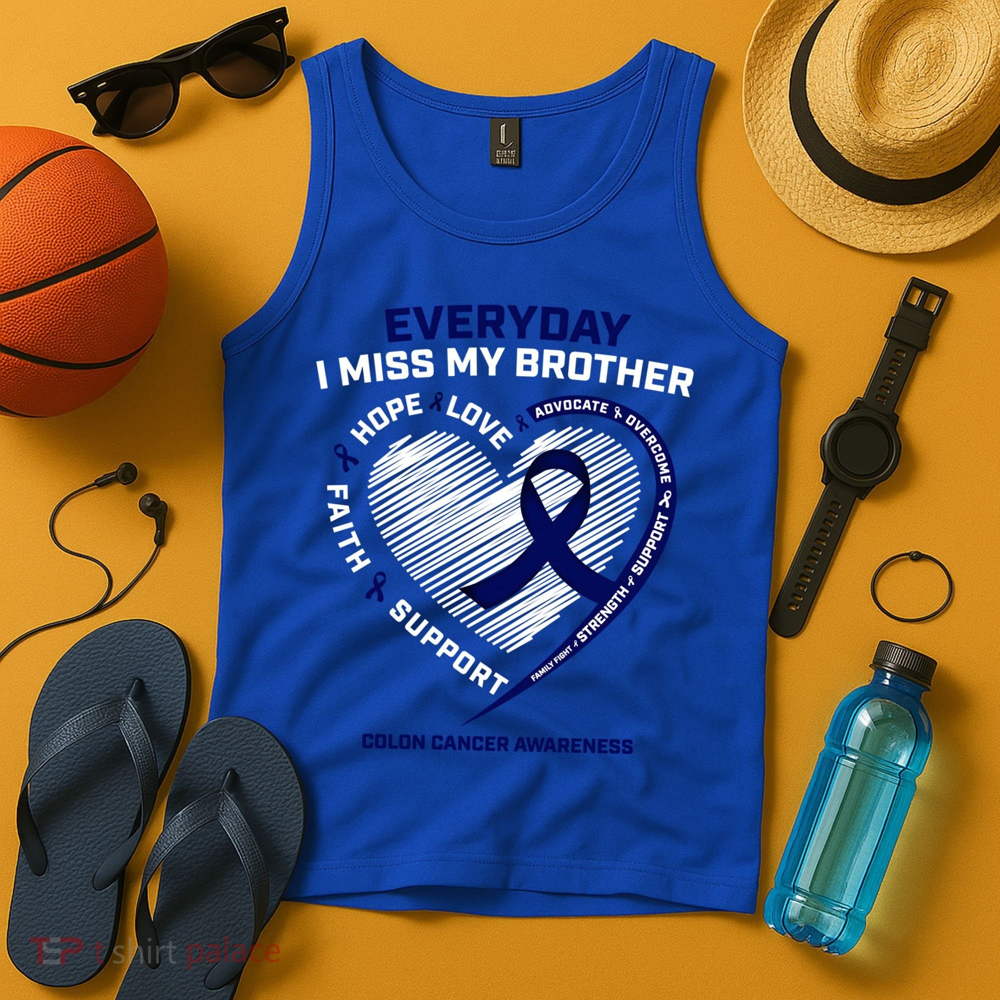 Gifts Loving Memory Gift Brother Colon Cancer Awareness Gift Tank Top