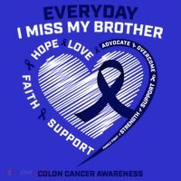 Gifts Loving Memory Gift Brother Colon Cancer Awareness Gift Tank Top thumb 6