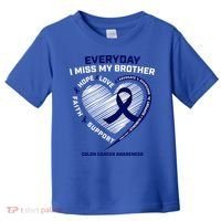 Gifts Loving Memory Gift Brother Colon Cancer Awareness Gift Toddler T-Shirt thumb 0