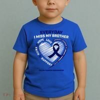 Gifts Loving Memory Gift Brother Colon Cancer Awareness Gift Toddler T-Shirt thumb 2
