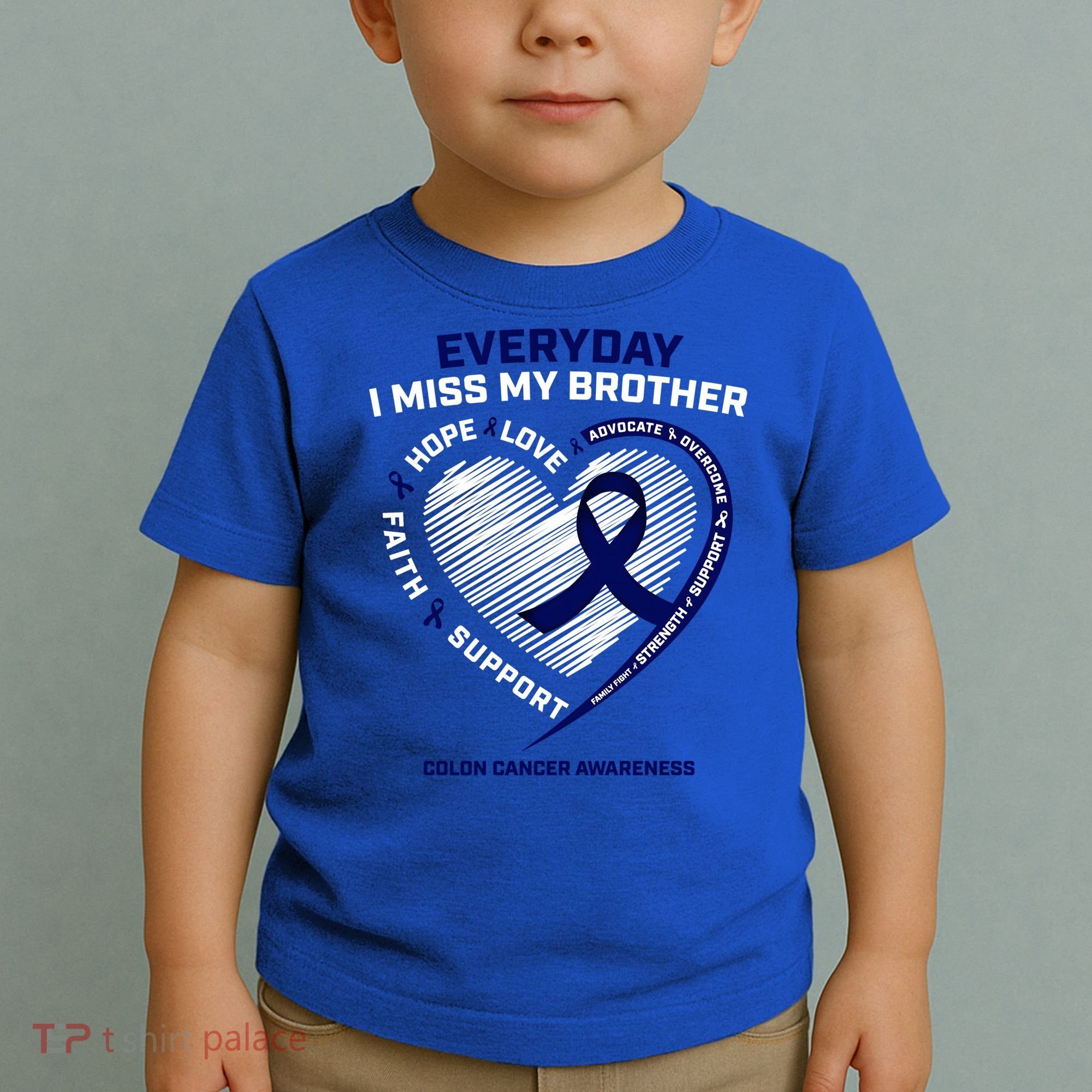 Gifts Loving Memory Gift Brother Colon Cancer Awareness Gift Toddler T-Shirt