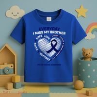 Gifts Loving Memory Gift Brother Colon Cancer Awareness Gift Toddler T-Shirt thumb 3