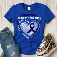 Gifts Loving Memory Gift Brother Colon Cancer Awareness Gift Women's T-Shirt thumb 3