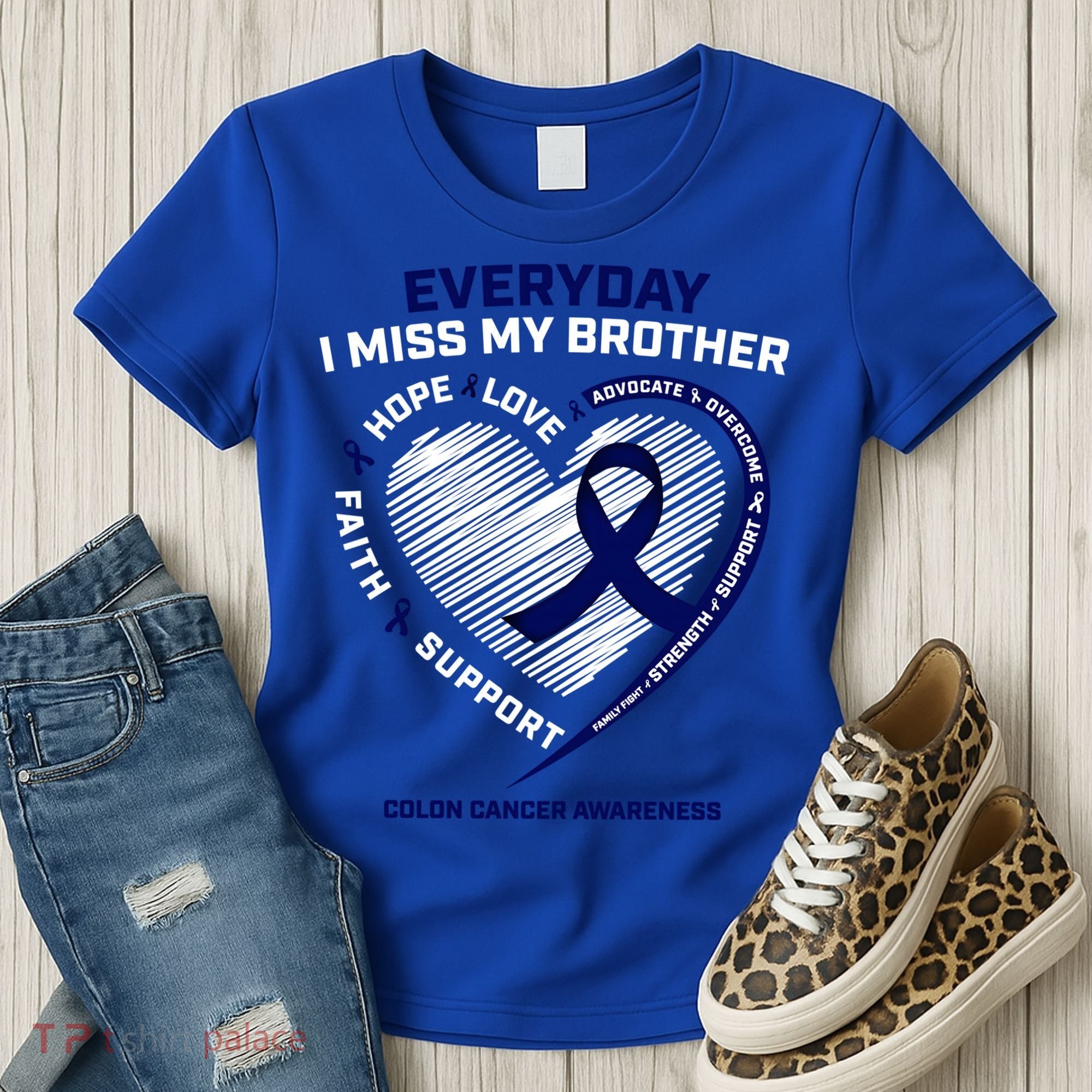Gifts Loving Memory Gift Brother Colon Cancer Awareness Gift Women's T-Shirt