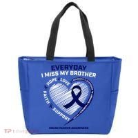 Gifts Loving Memory Gift Brother Colon Cancer Awareness Gift Tote Bag thumb 0
