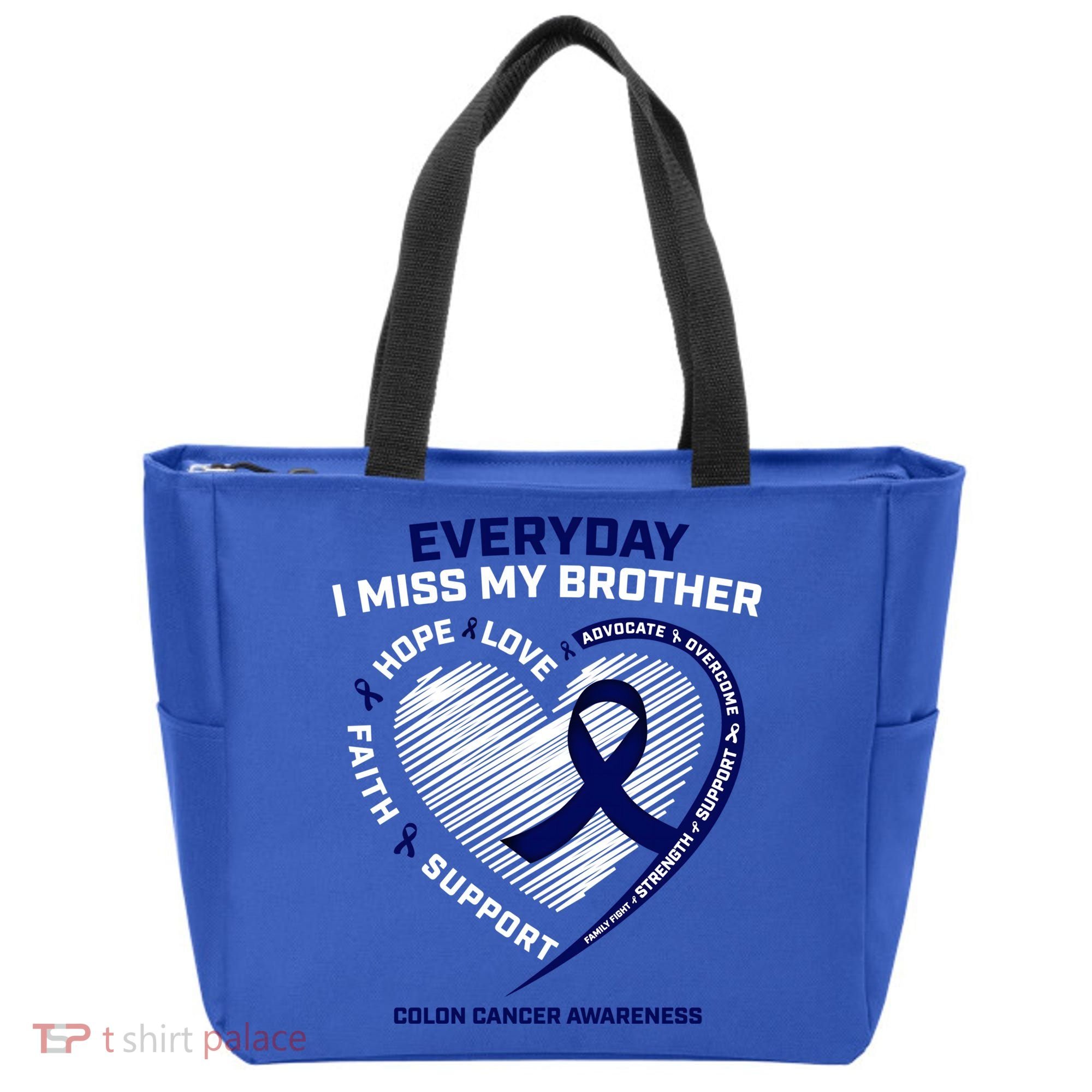 Gifts Loving Memory Gift Brother Colon Cancer Awareness Gift Tote Bag