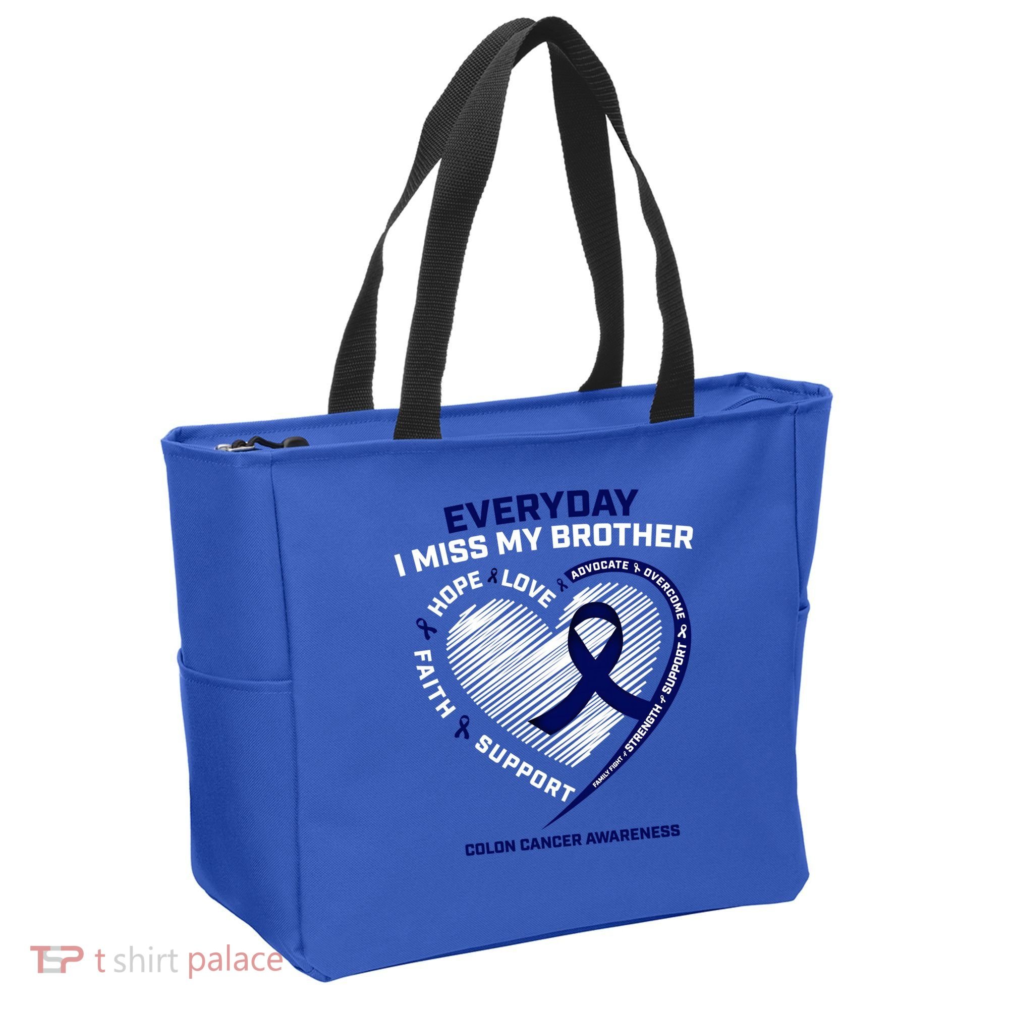 Gifts Loving Memory Gift Brother Colon Cancer Awareness Gift Tote Bag