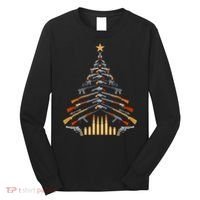 Gun Lovers Military Veteran Holiday Guns Christmas Tree Long Sleeve Shirt thumb 0
