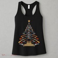 Gun Lovers Military Veteran Holiday Guns Christmas Tree Women's Tank Top thumb 3