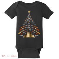 Gun Lovers Military Veteran Holiday Guns Christmas Tree Baby Bodysuit thumb 0