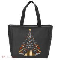 Gun Lovers Military Veteran Holiday Guns Christmas Tree Tote Bag thumb 0