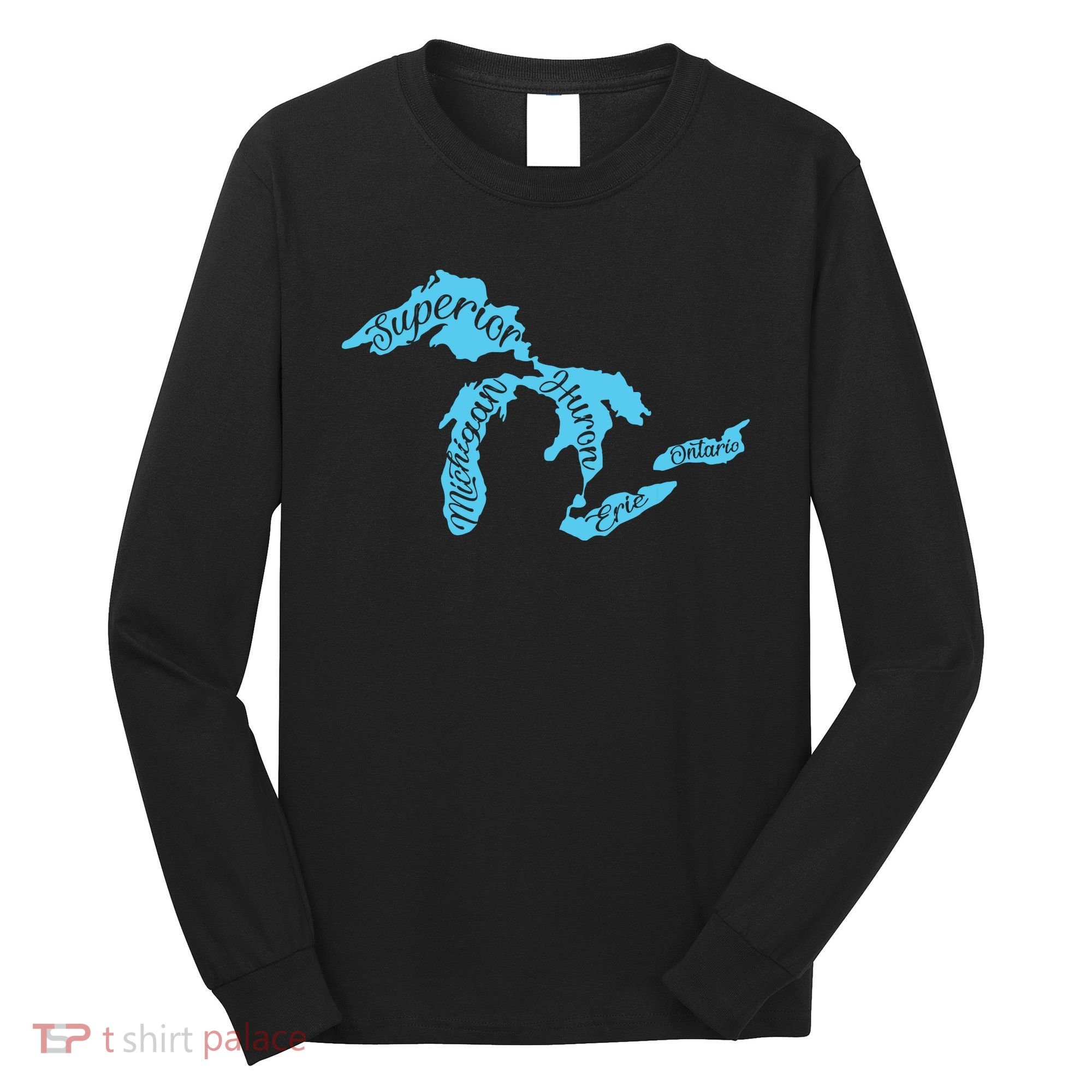 Great Lakes Michigan Detroit Michigan Great Lakes Long Sleeve Shirt