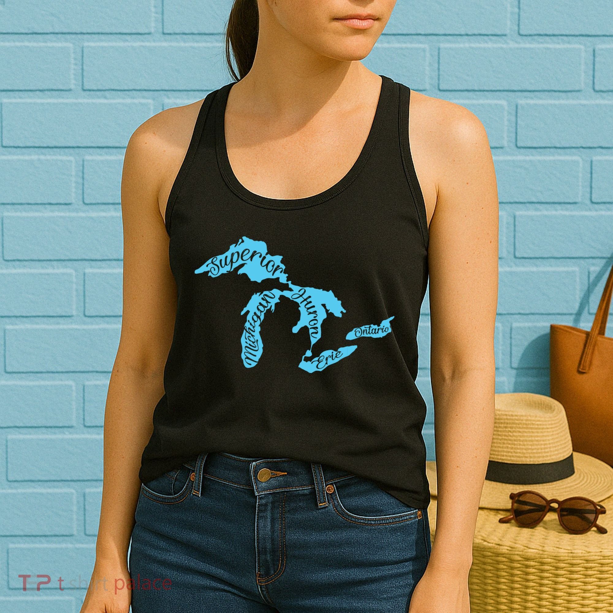 Great Lakes Michigan Detroit Michigan Great Lakes Women's Tank Top