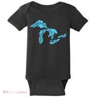 Great Lakes Michigan Detroit Michigan Great Lakes Baby Bodysuit thumb 0
