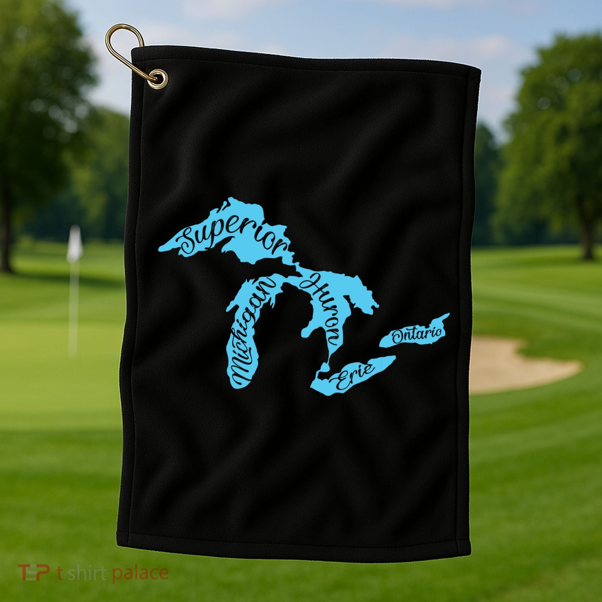 Great Lakes Michigan Detroit Michigan Great Lakes Golf Towel