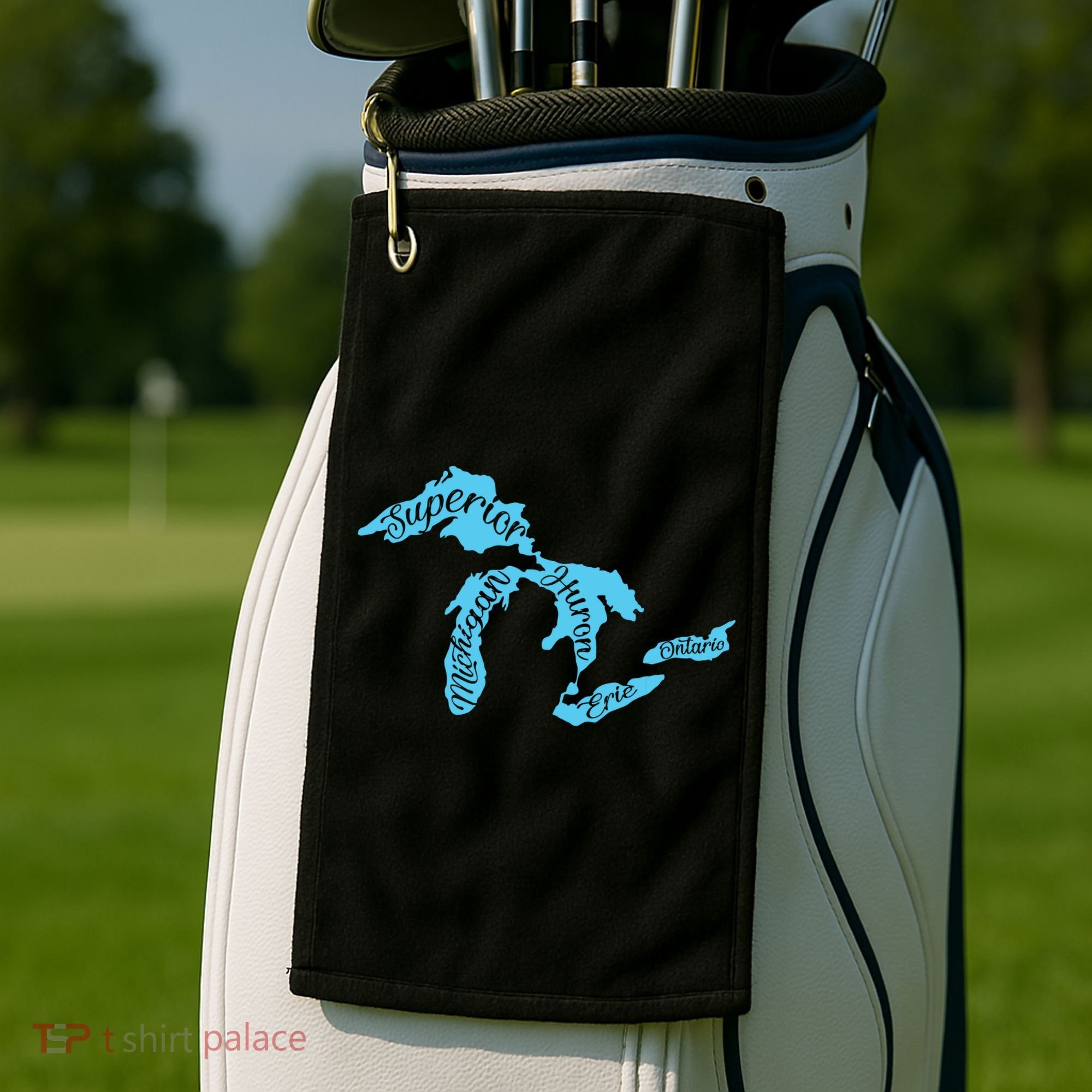 Great Lakes Michigan Detroit Michigan Great Lakes Golf Towel