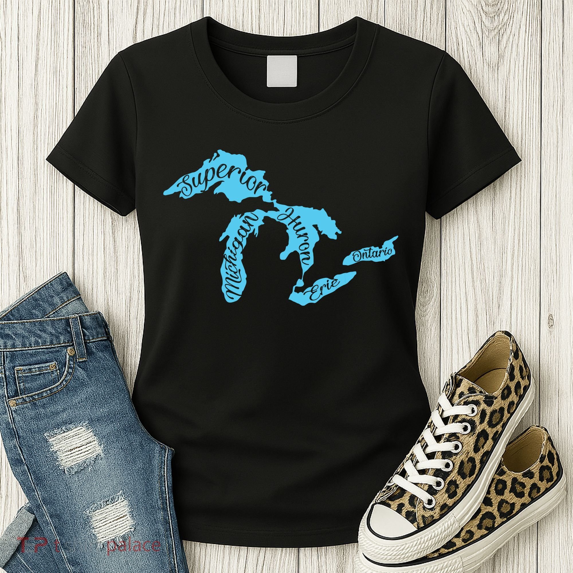Great Lakes Michigan Detroit Michigan Great Lakes Women's T-Shirt