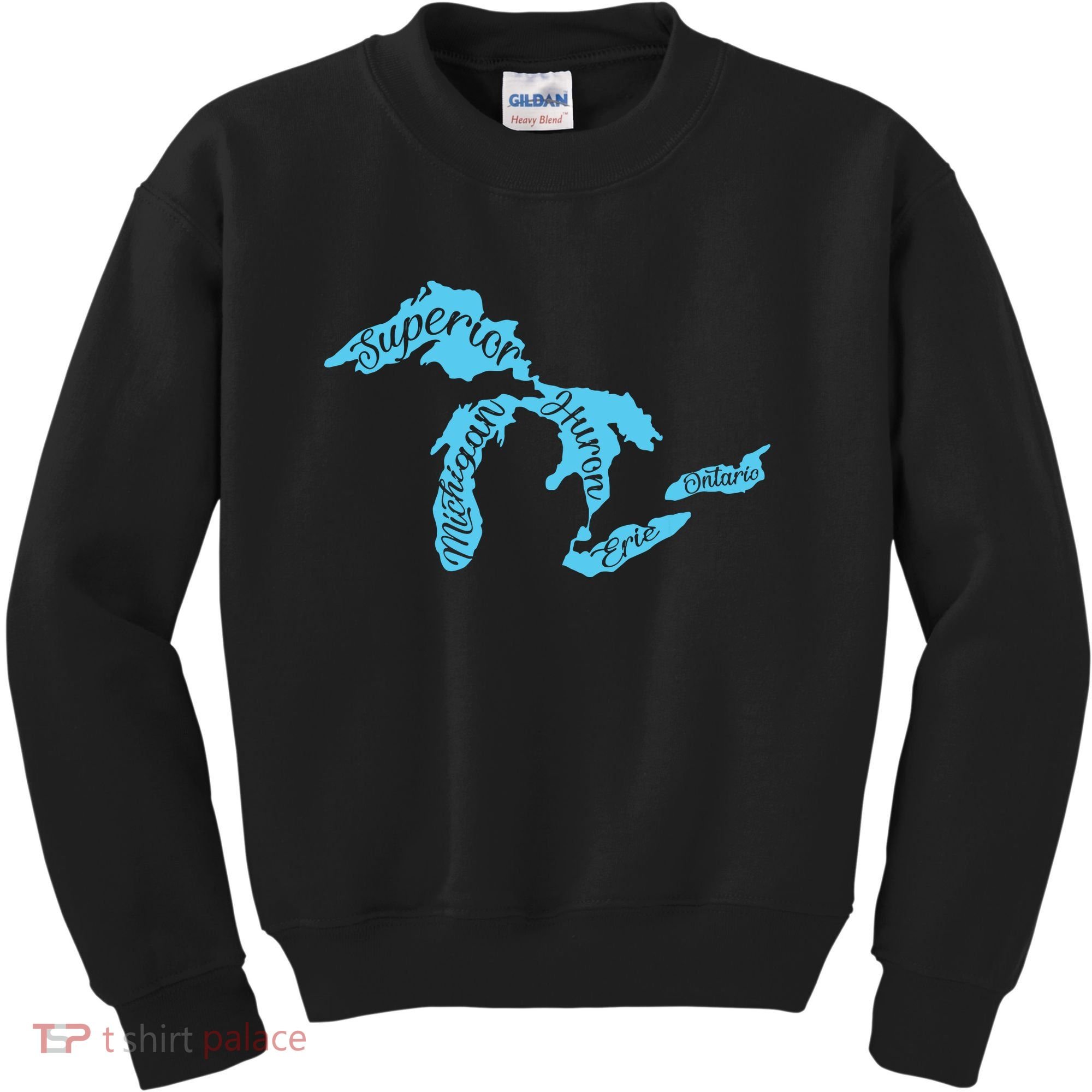 Great Lakes Michigan Detroit Michigan Great Lakes Kids Sweatshirt