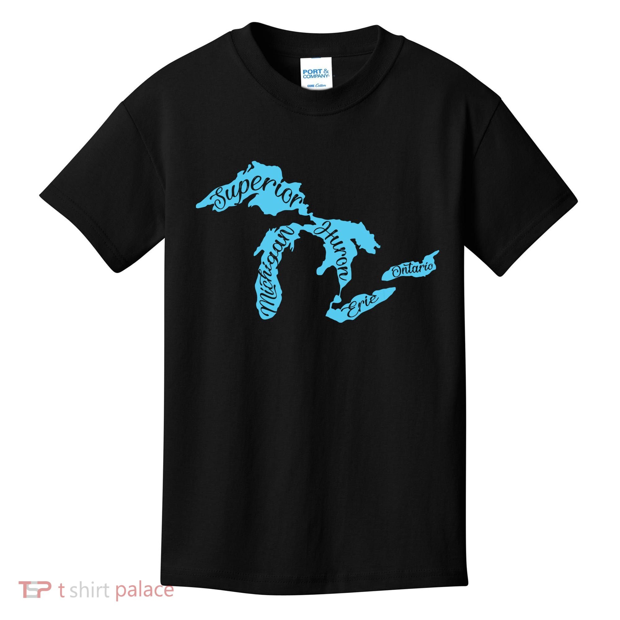 Great Lakes Michigan Detroit Michigan Great Lakes Kids T-Shirt