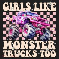 Girls Like Monster Trucks Too Women's Sweatshirt thumb 2