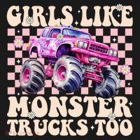 Girls Like Monster Trucks Too Women's Hoodie thumb 2