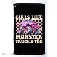 Girls Like Monster Trucks Too Golf Towel thumb 0