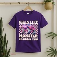 Girls Like Monster Trucks Too T-Shirt thumb 2