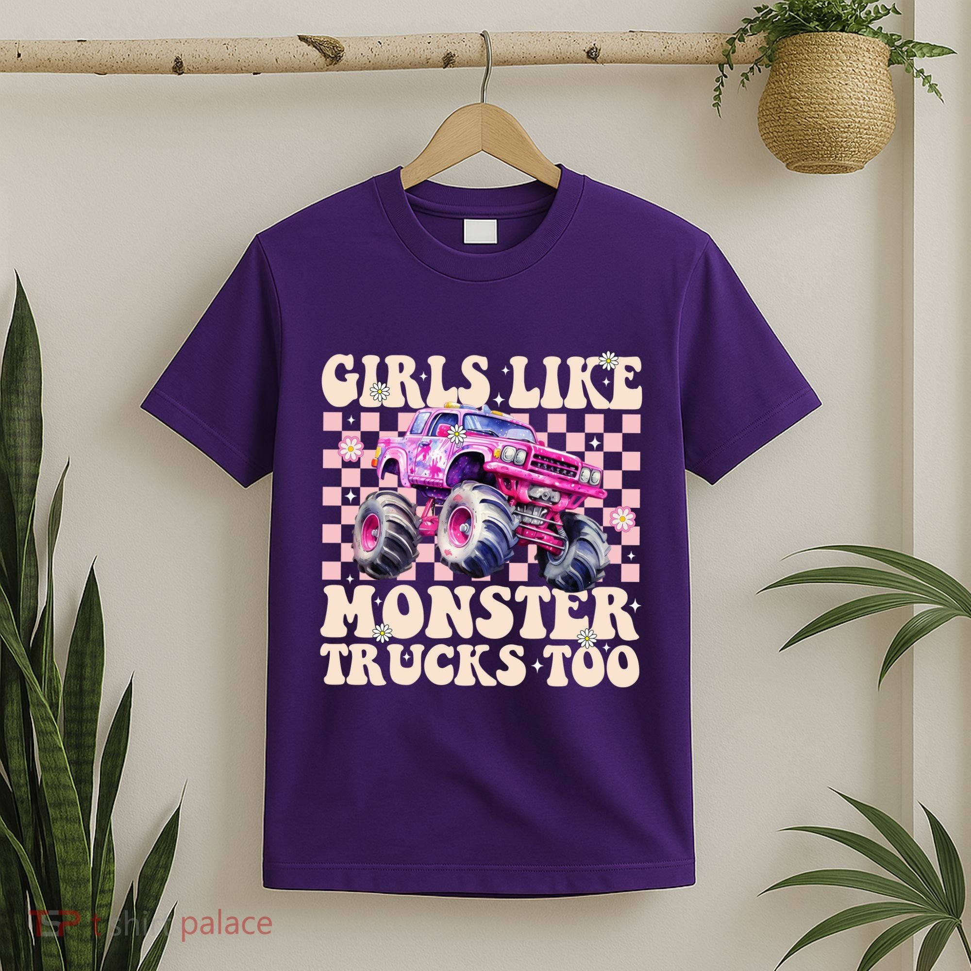 Girls Like Monster Trucks Too T-Shirt