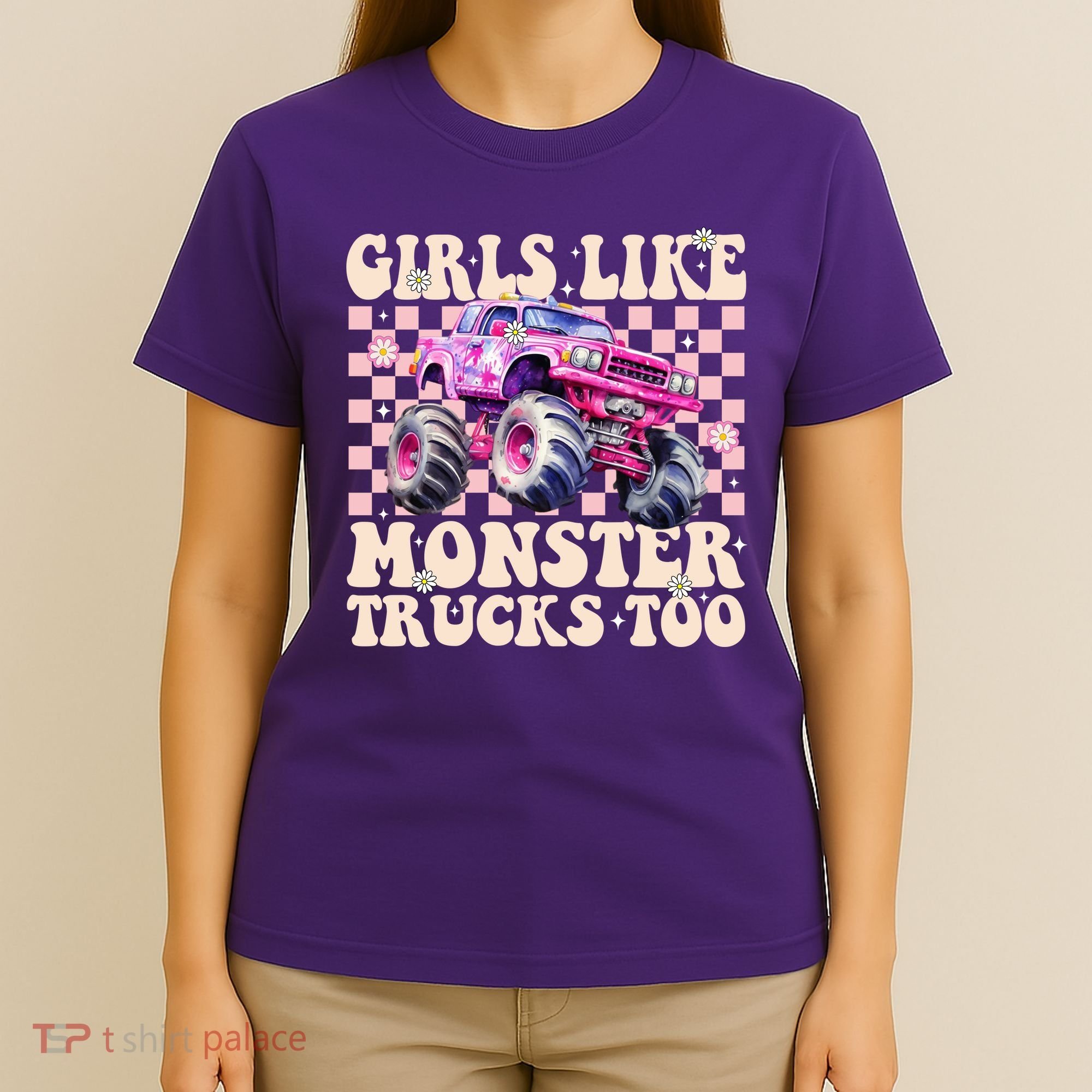 Girls Like Monster Trucks Too T-Shirt