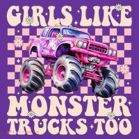 Girls Like Monster Trucks Too Hat thumb 2