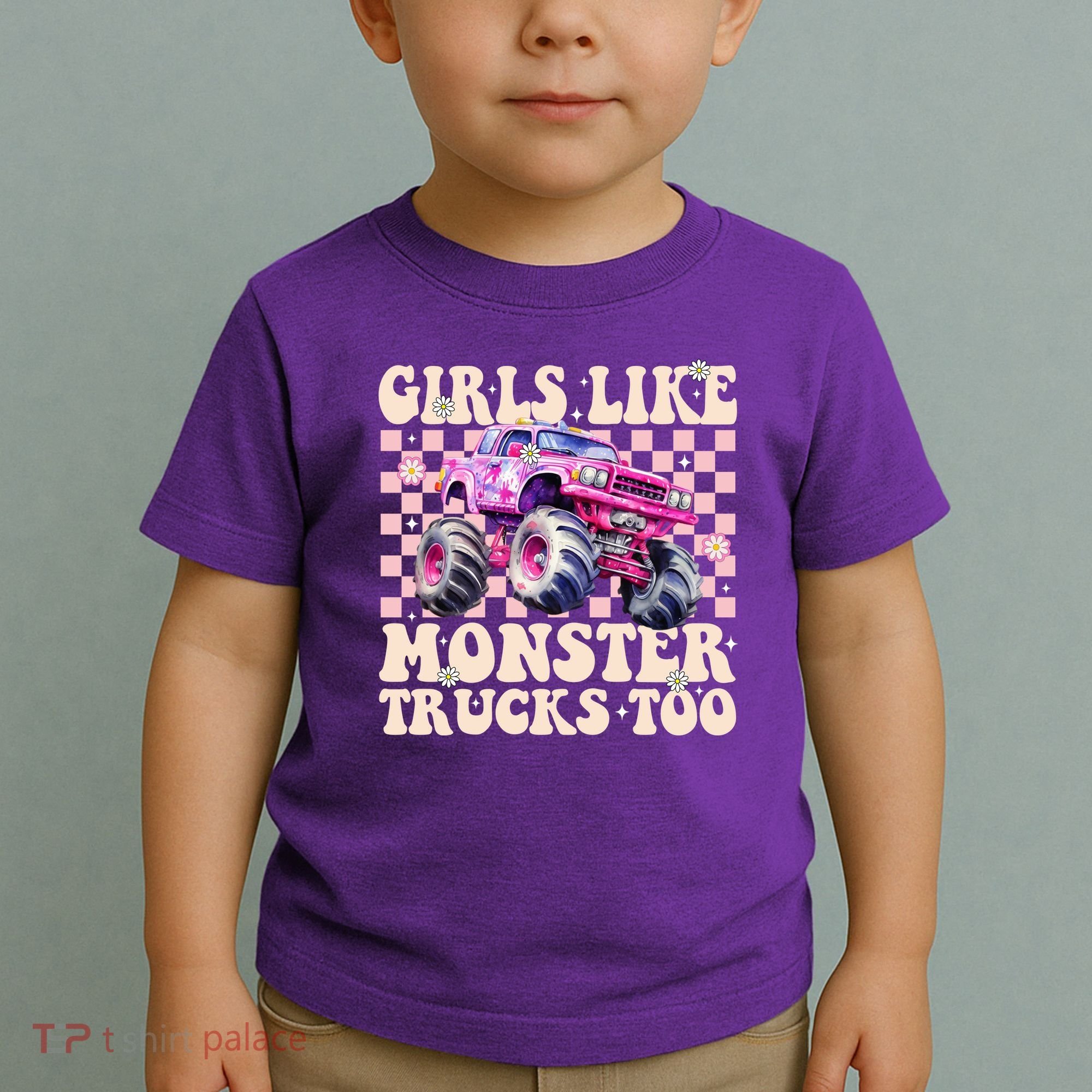Girls Like Monster Trucks Too Toddler T-Shirt
