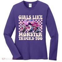 Girls Like Monster Trucks Too Women's Long Sleeve Shirt thumb 0