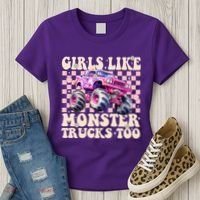 Girls Like Monster Trucks Too Women's T-Shirt thumb 3