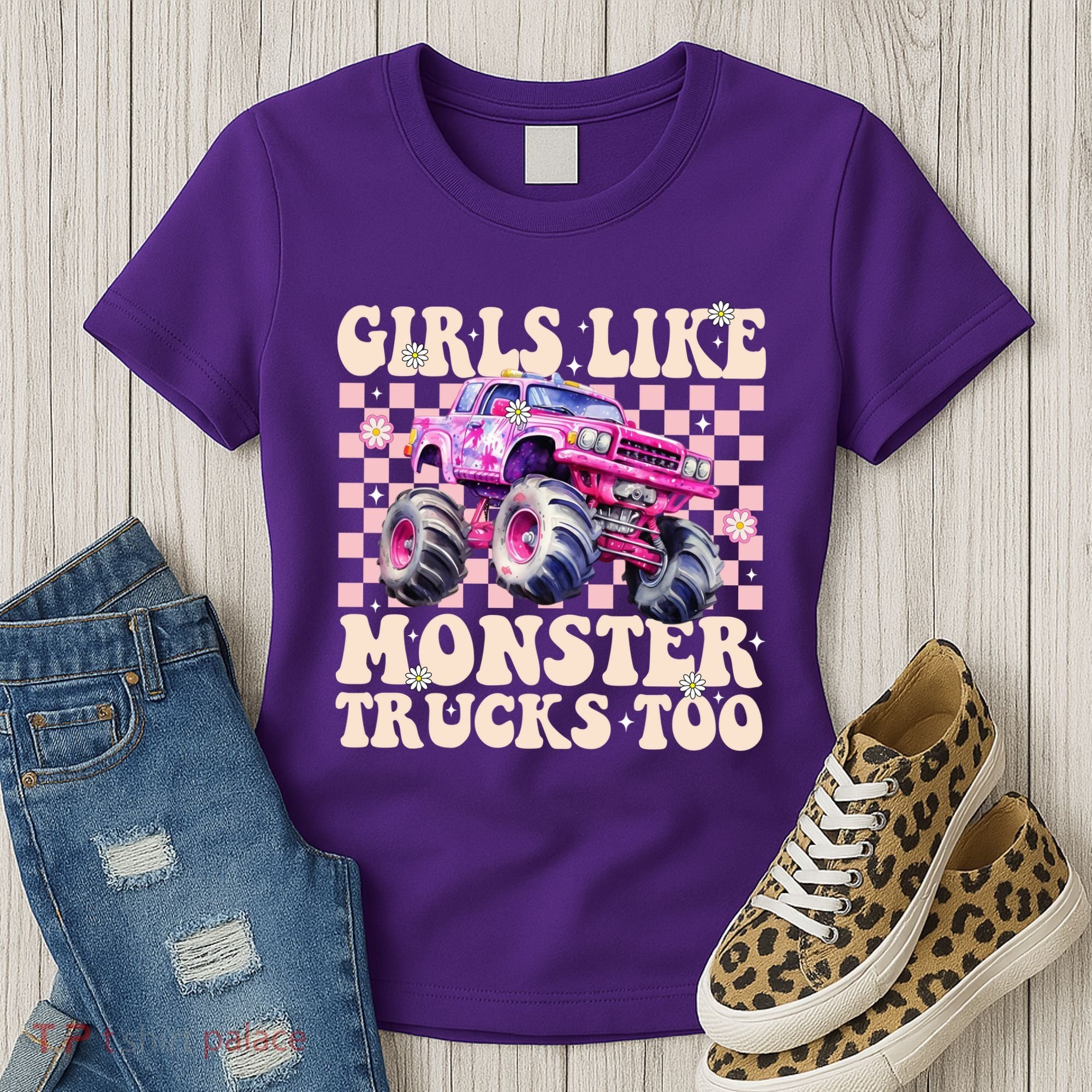 Girls Like Monster Trucks Too Women's T-Shirt