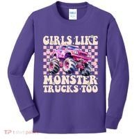 Girls Like Monster Trucks Too Kids Long Sleeve Shirt thumb 0
