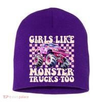 Girls Like Monster Trucks Too Short Acrylic Beanie thumb 0