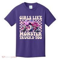 Girls Like Monster Trucks Too Kids T-Shirt thumb 0
