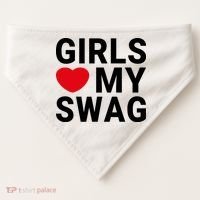 GIRLS LOVE MY SWAG USA-Made Doggie Bandana thumb 0