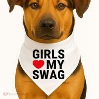 GIRLS LOVE MY SWAG USA-Made Doggie Bandana thumb 1