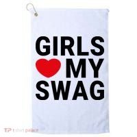 GIRLS LOVE MY SWAG Golf Towel thumb 0