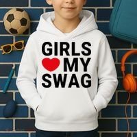 GIRLS LOVE MY SWAG Kids Hoodie thumb 2