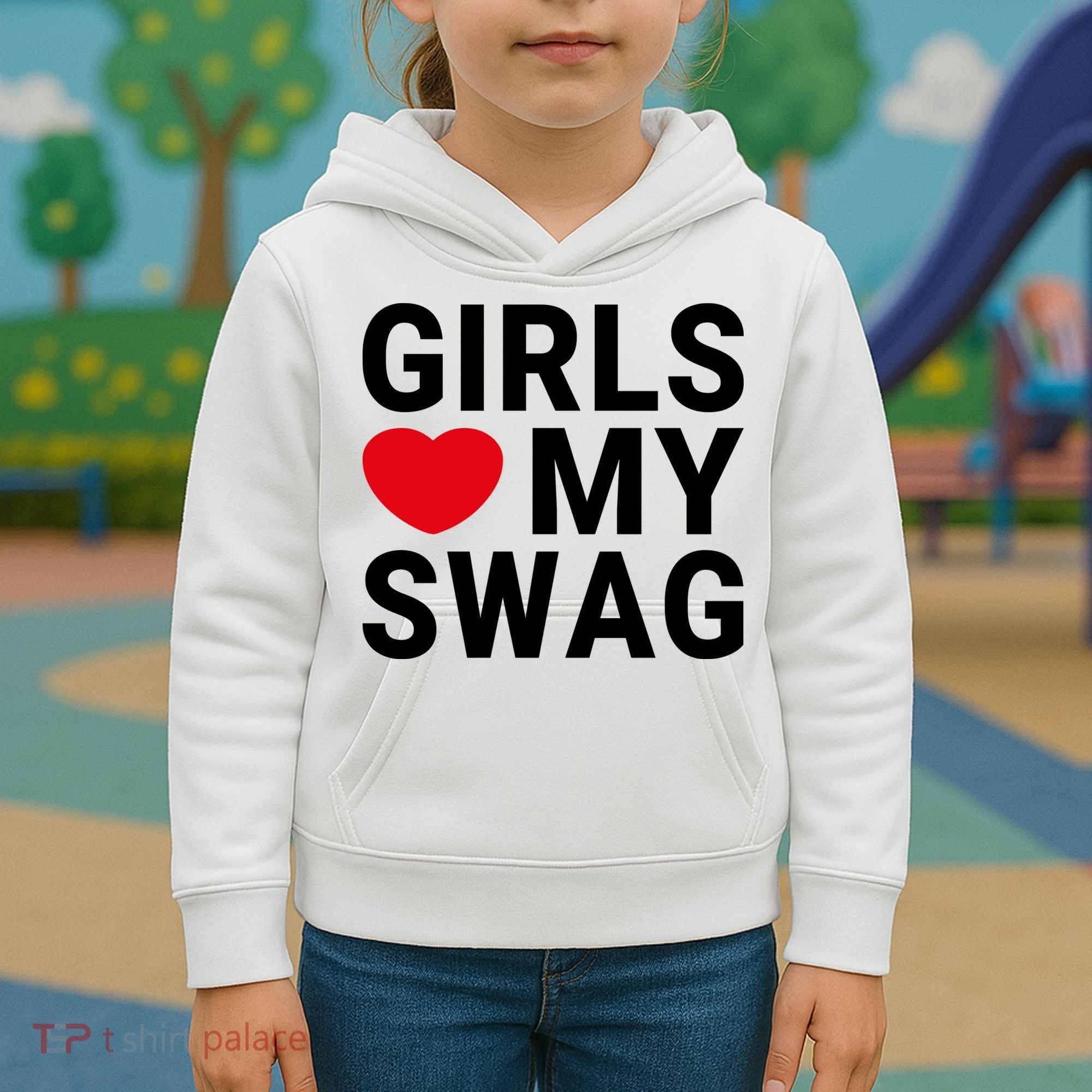 GIRLS LOVE MY SWAG Kids Hoodie