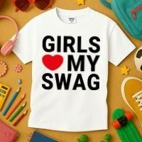 GIRLS LOVE MY SWAG Kids T-Shirt thumb 3
