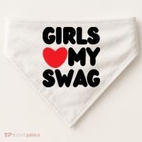 Girls Love My Swag USA-Made Doggie Bandana thumb 0