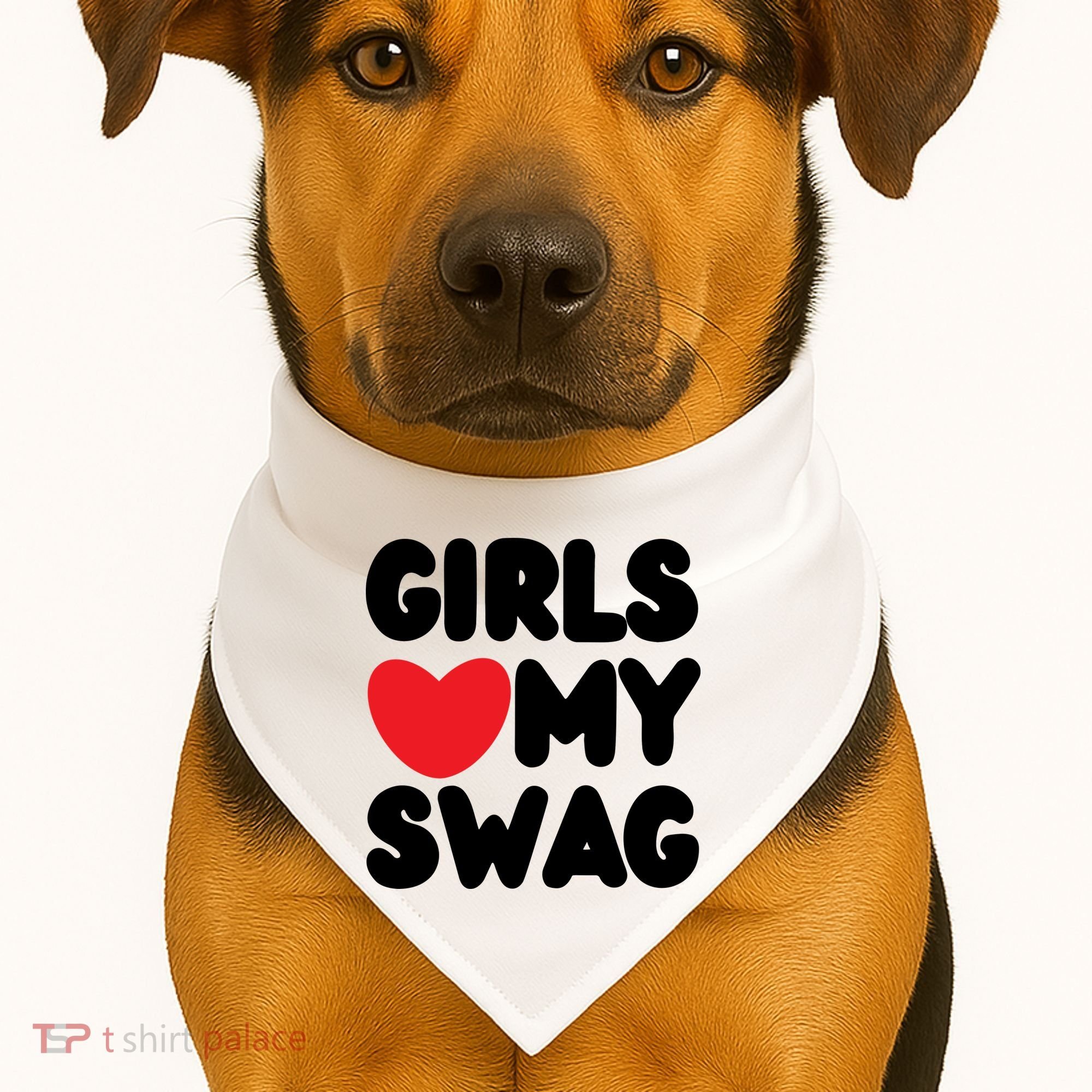 Girls Love My Swag USA-Made Doggie Bandana