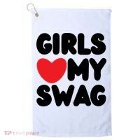 Girls Love My Swag Golf Towel thumb 0