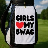 Girls Love My Swag Golf Towel thumb 2