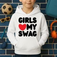 Girls Love My Swag Kids Hoodie thumb 2